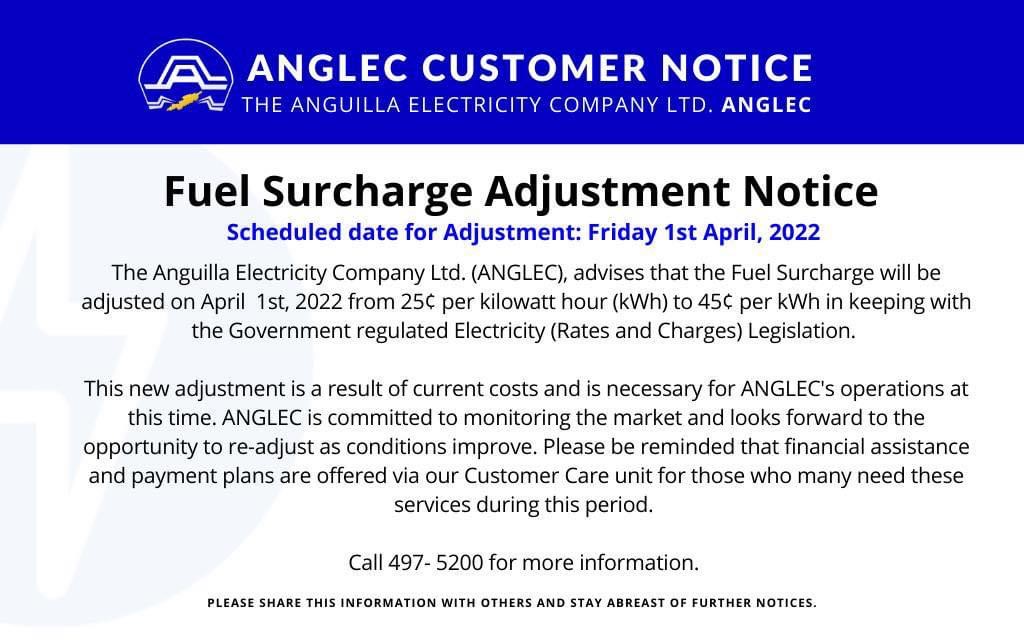 Fuel Surcharge April 2022